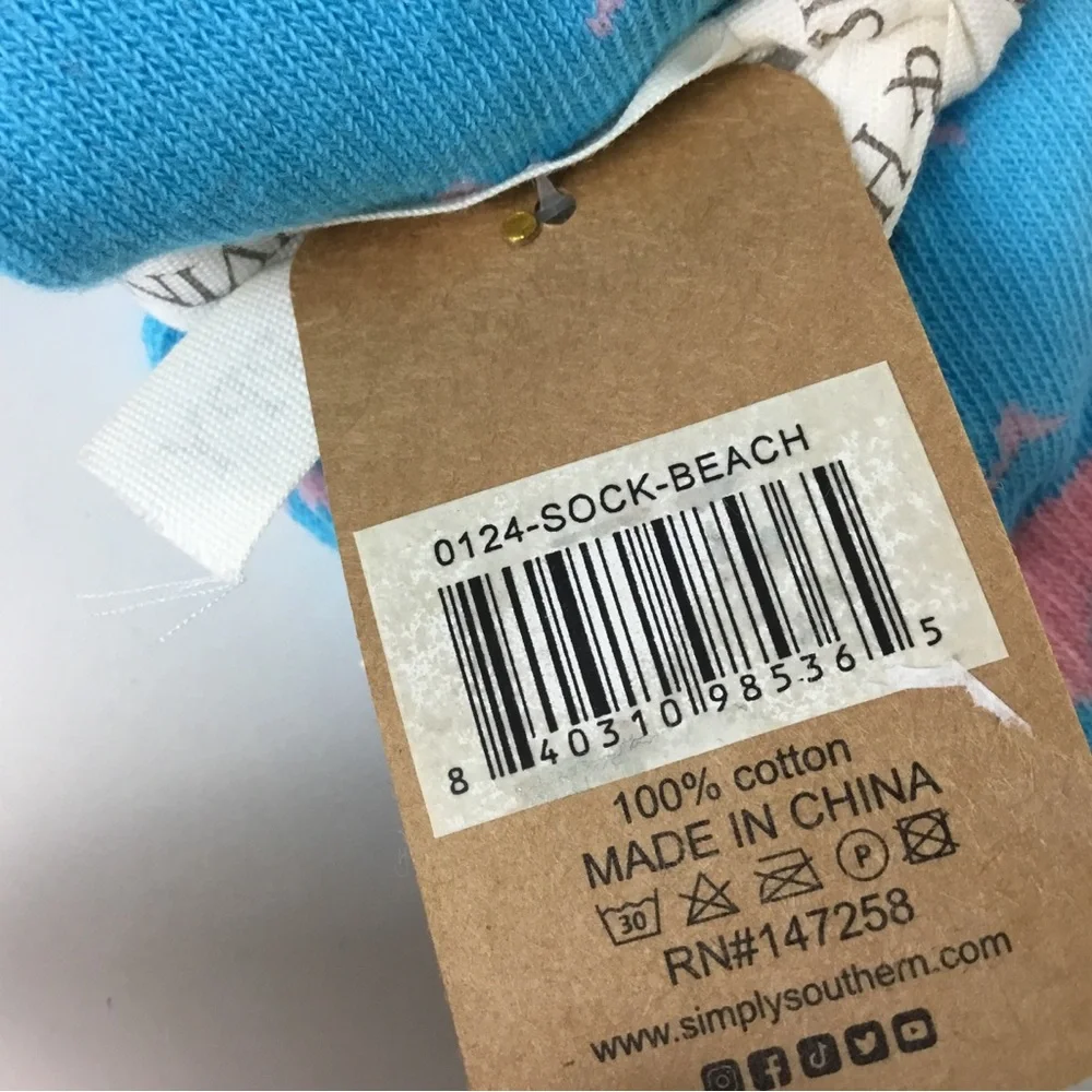 Simply Southern Socks Beach Theme Crew socks OS